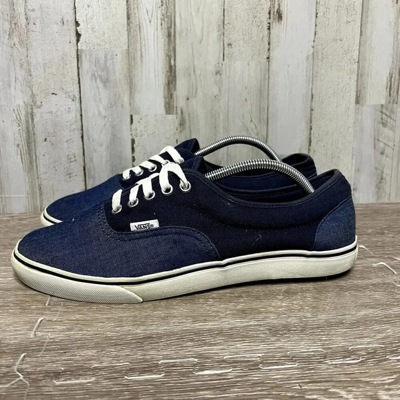Vans Other - Vans Off The Wall Men's Blue Denim Skateboard Shoes‎ Size 11